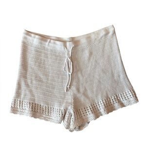 Aerie White Crochet Shorts, NWOT